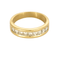 Bague 51 Demie alliance en or jaune et diamants 58 Facettes DV27468-49-51-2