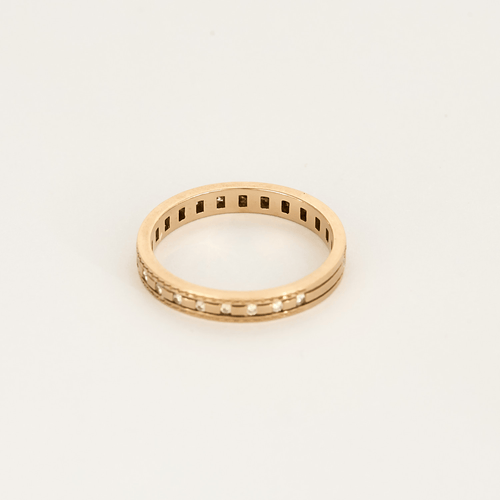 Bague 52 DIAMANI - Alliance en or rose et petits diamants 58 Facettes DV1838-4