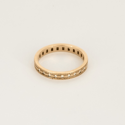 Bague 52 DIAMANI - Alliance en or rose et petits diamants 58 Facettes DV1838-4