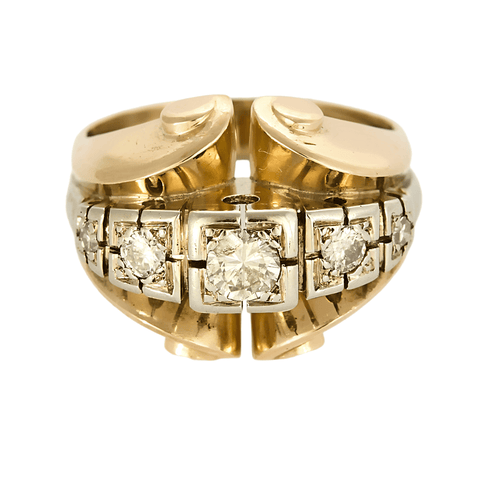 Bague 57 Bague en or rose, or gris, diamants en chute 58 Facettes DV27468-36-57-3