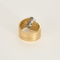 Bague 58 Bague en or jaune, or gris et petits diamants 58 Facettes DV27468-35-58-2