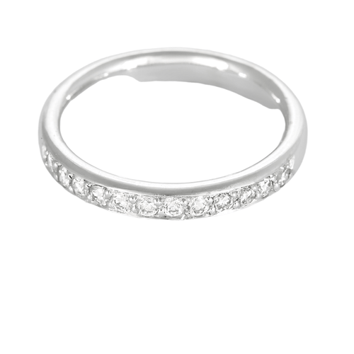Bague 54 Demie-Alliance en or gris et diamants 58 Facettes DV27468-53-54-3