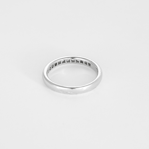 Bague 54 Demie-Alliance en or gris et diamants 58 Facettes DV27468-53-54-3