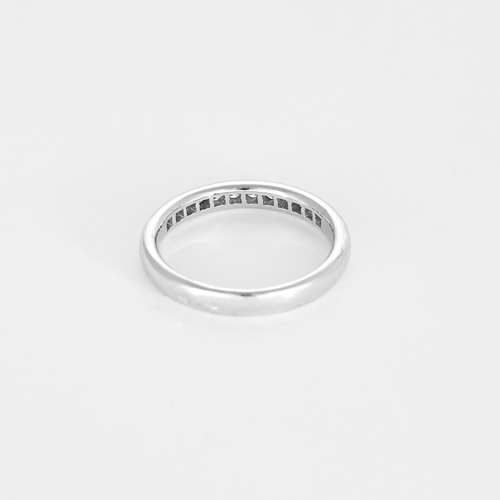 Bague 54 Demie-Alliance en or gris et diamants 58 Facettes DV27468-53-54-3