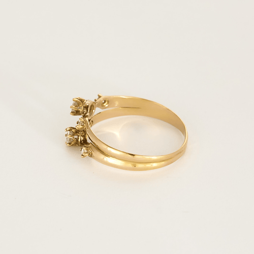 Bague 58,5 Fine bague en or jaune et diamants 58 Facettes DV25961-1-585-5