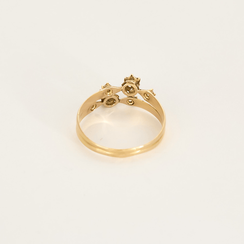 Bague 58,5 Fine bague en or jaune et diamants 58 Facettes DV25961-1-585-5