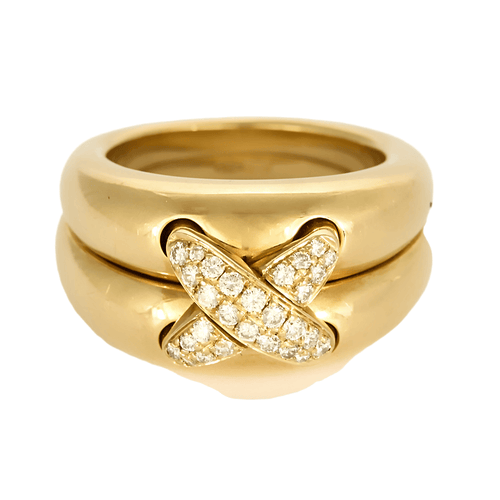 Bague 53 Chaumet – Lien – Bague en or jaune et diamants. 58 Facettes DV27468-7-53-2