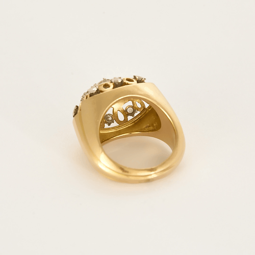 Bague 52,5 Bague dôme en or jaune et diamants 58 Facettes DV27468-32-525-6