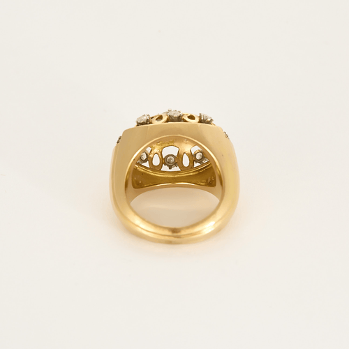 Bague 52,5 Bague dôme en or jaune et diamants 58 Facettes DV27468-32-525-6