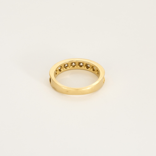 Bague 55 Demie alliance en or jaune et diamants 58 Facettes DV27468-37-DV0882-1