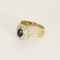 Bague 60 Bague en or jaune, saphir et diamants 58 Facettes DV0022-7-60-2