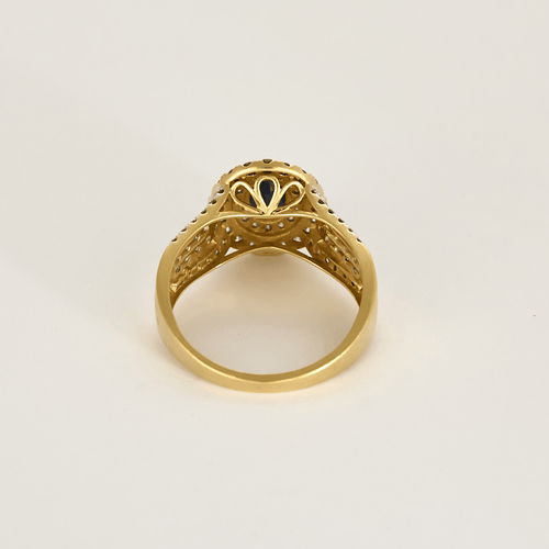 Bague 60 Bague en or jaune, saphir et diamants 58 Facettes DV0022-7-60-2
