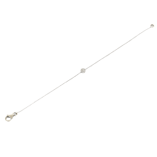 Bracelet Bracelet en or gris et motif de fleurs diamants 58 Facettes DV1838-11