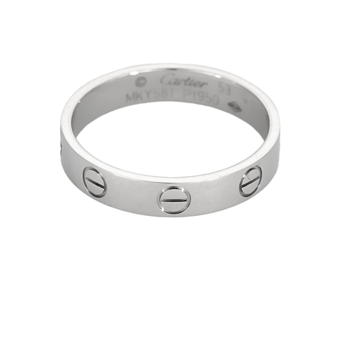 Bague 53 CARTIER - LOVE - PM - Alliance en platine 58 Facettes DV27734-3-53-2