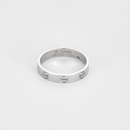 Bague 53 CARTIER - LOVE - PM - Alliance en platine 58 Facettes DV27734-3-53-2