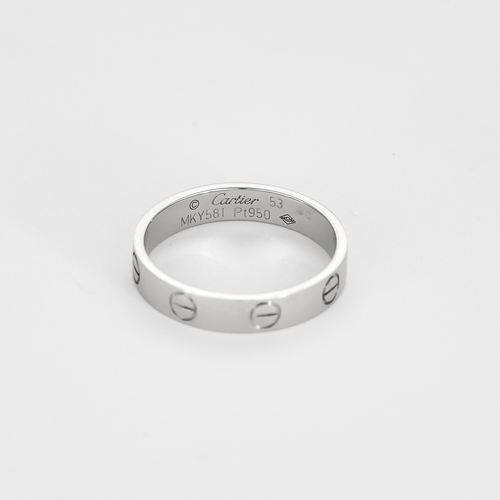 Bague 53 CARTIER - LOVE - PM - Alliance en platine 58 Facettes DV27734-3-53-2