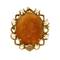 Broche en or jaune avec une intaille en agate et perles de cultures blanches 58 Facettes DV0013-43