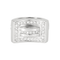 Bague 49,5 Bague en or gris à motifs géométriques entrelacé et diamants 58 Facettes DV22972-30-495-6