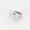 Bague 49,5 Bague en or gris à motifs géométriques entrelacé et diamants 58 Facettes DV22972-30-495-6