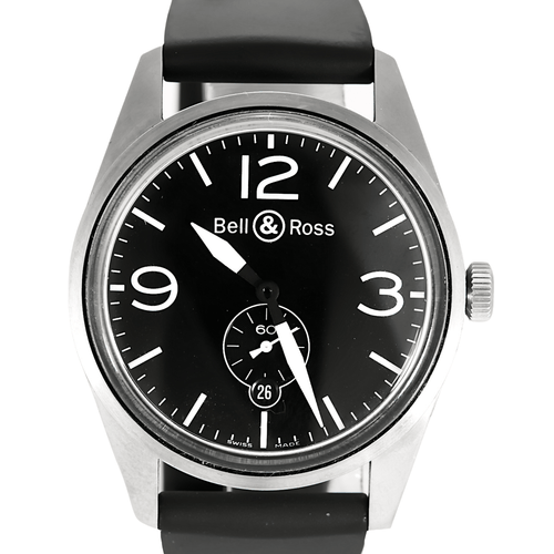 Montre BELL & ROSS - Montre en acier à boitier rond et à mouvement automatique 58 Facettes DV18882-6