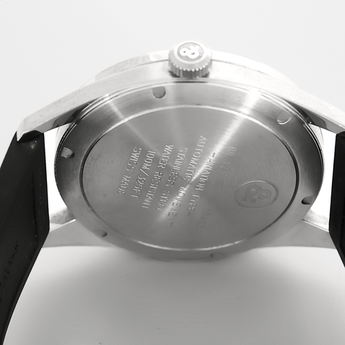 Montre BELL & ROSS - Montre en acier à boitier rond et à mouvement automatique 58 Facettes DV18882-6