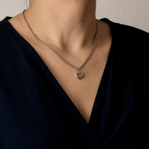 Chopard - Happy Diamonds - Collier coeur en or blanc et diamants