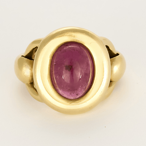 Bague 54,5 POIRAY - Indrani grand modèle- Bague semi-articulée en or jaune et tourmaline 58 Facettes DV27468-43-545-6