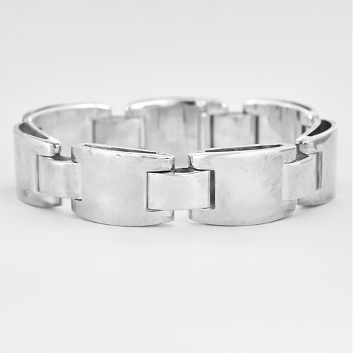 Hermès - Bracelet articulé en argent