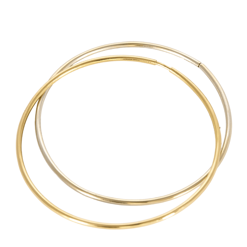 Bracelet Deux bracelets jonc en or jaune et or blanc 58 Facettes DV1838-12