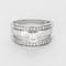 Bague 54 Bague jonc ajourée en or blanc et diamants 58 Facettes DV27556-2-54-3