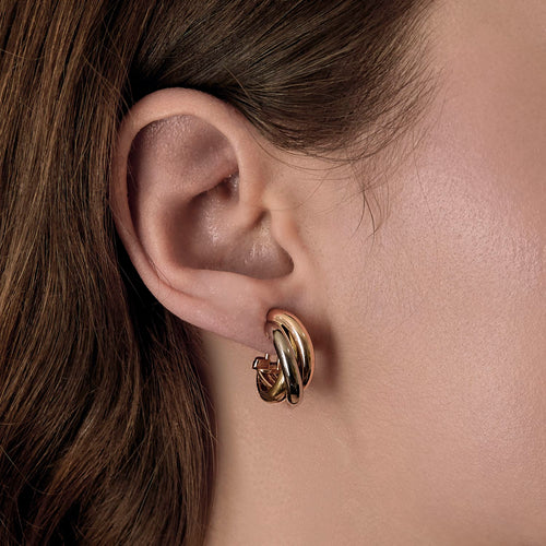 Boucles d'oreilles CARTIER - Trinity - Paire de boucles d'oreilles trois ors 58 Facettes DV0315-20