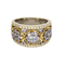 Bague 57 Charmante Bague en or jaune et or gris, tanzanites et diamants 58 Facettes DV22972-31-57-3