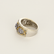 Bague 57 Charmante Bague en or jaune et or gris, tanzanites et diamants 58 Facettes DV22972-31-57-3