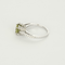 Bague 54 Bague de type Solitaire en or gris, péridot et diamants 58 Facettes DV22972-37-54-3