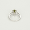 Bague 54 Bague de type Solitaire en or gris, péridot et diamants 58 Facettes DV22972-37-54-3