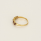 Bague 53 Demie alliance en or jaune, rubis et diamants 58 Facettes DV27468-56-53-2
