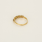 Bague 53 Demie alliance en or jaune, rubis et diamants 58 Facettes DV27468-56-53-2