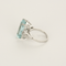 Bague 49 Bague cocktail en or gris, aigue-marine et diamants 58 Facettes DV22972-43-49-2