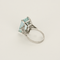 Bague 49 Bague cocktail en or gris, aigue-marine et diamants 58 Facettes DV22972-43-49-2