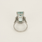 Bague 49 Bague cocktail en or gris, aigue-marine et diamants 58 Facettes DV22972-43-49-2