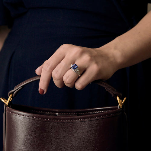 Bague 54 Bague en or blanc, tanzanite et diamants 58 Facettes DV22972-50-54-3