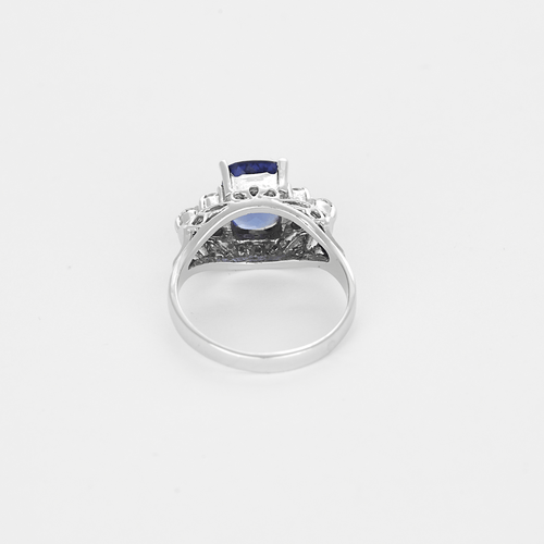 Bague 54 Bague en or blanc, tanzanite et diamants 58 Facettes DV22972-50-54-3