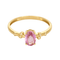 Bague 53 Bague en or jaune, saphir rose et diamants 58 Facettes DV20381-2-53-2