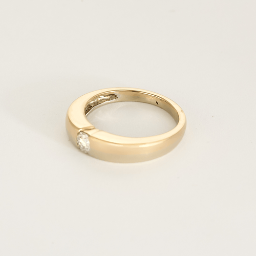 Bague 54 Bague en or jaune, or blanc et diamants 58 Facettes DV0942-6-54-3