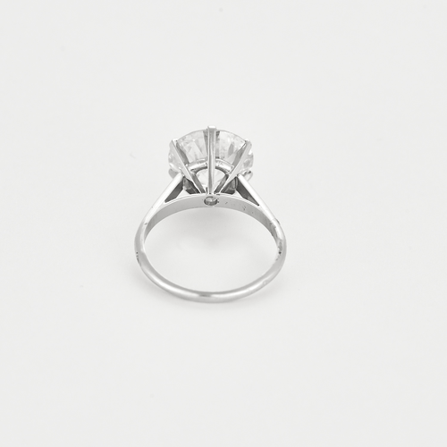 Bague 48 Bague solitaire en platine et or gris , diamant taille ancienne 3.60 carat 58 Facettes DDV27399-1