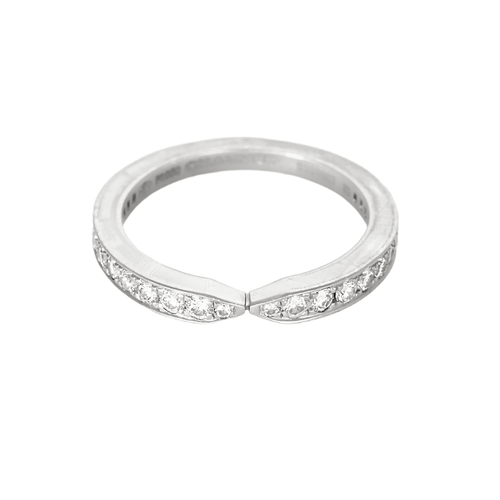 Bague 52 CHAUMET - Triomphe - Alliance en platine et diamants 58 Facettes DV24611-2-52-1