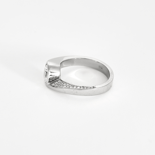 Bague 56 Bague en or gris , diamant 1.20 carat environ 58 Facettes DV0315-15-56-3