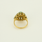 Bague 57,5 Bague en or jaune à motif de fleurs et turquoises 58 Facettes DV0013-32-575-5