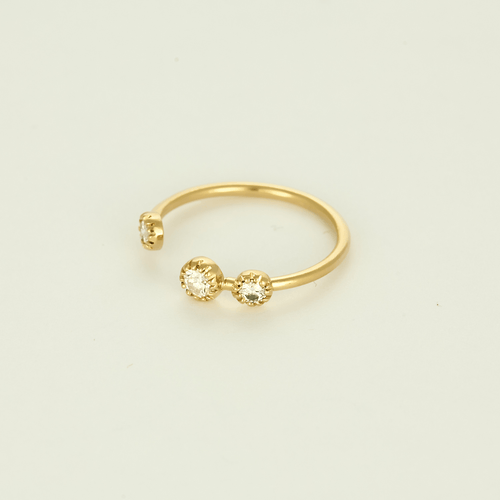 Bague 57 Bague ouverte en or jaune et diamants 58 Facettes DV1838-6-57-3