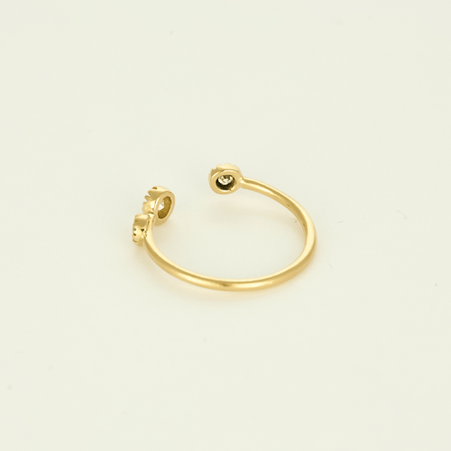 Bague 57 Bague ouverte en or jaune et diamants 58 Facettes DV1838-6-57-3